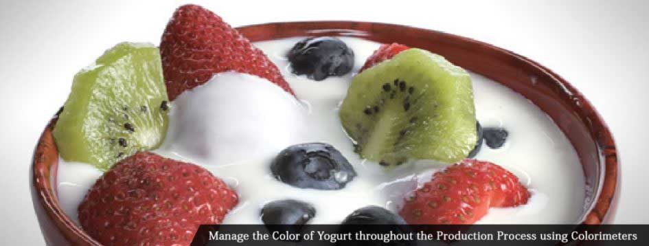 Manage the Color of Yogurt throughout the Production Process using Colorimeters