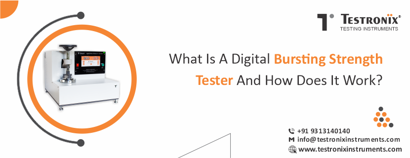 What is a digital bursting strength tester and how does it work?