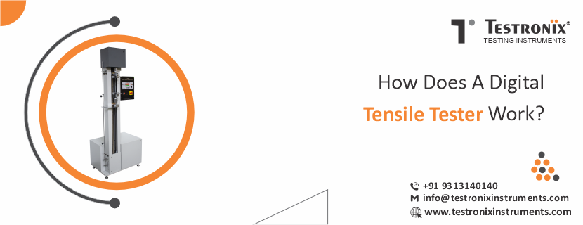 How does a digital tensile tester work?