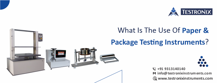 What is the use of paper & package testing instruments?