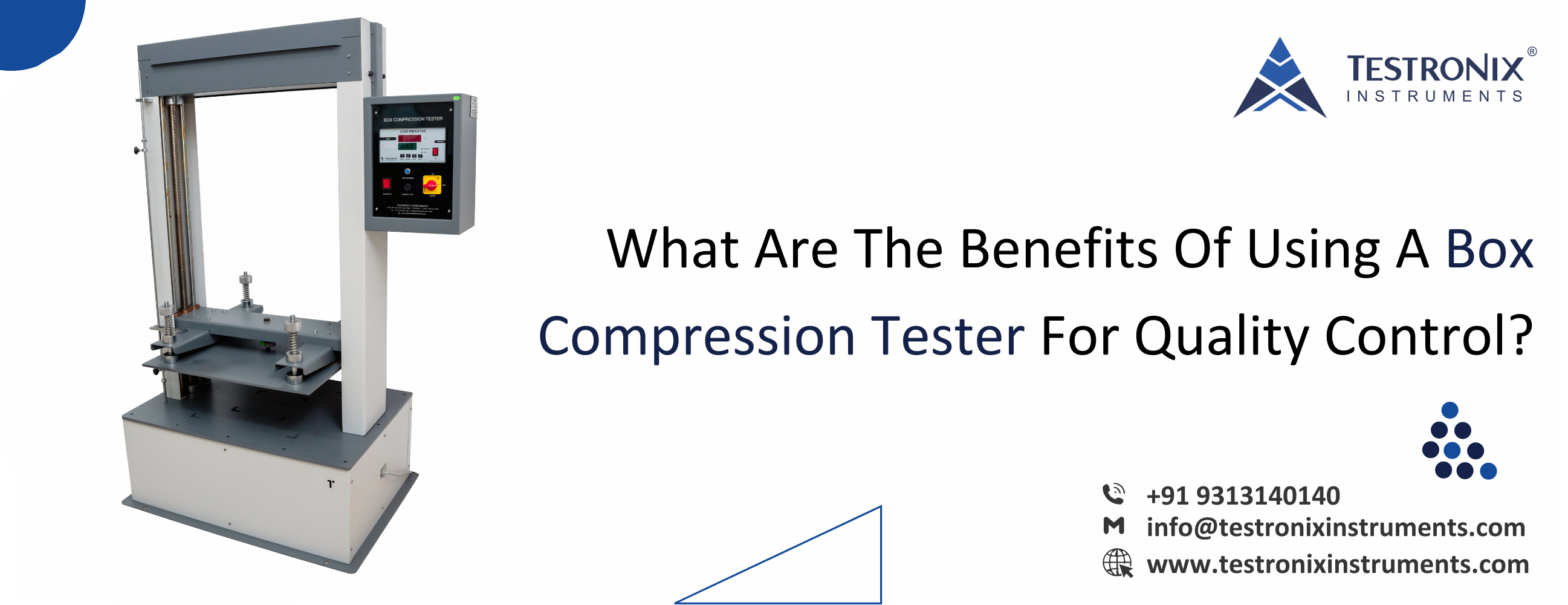 What are the benefits of using a box compression tester for quality control?