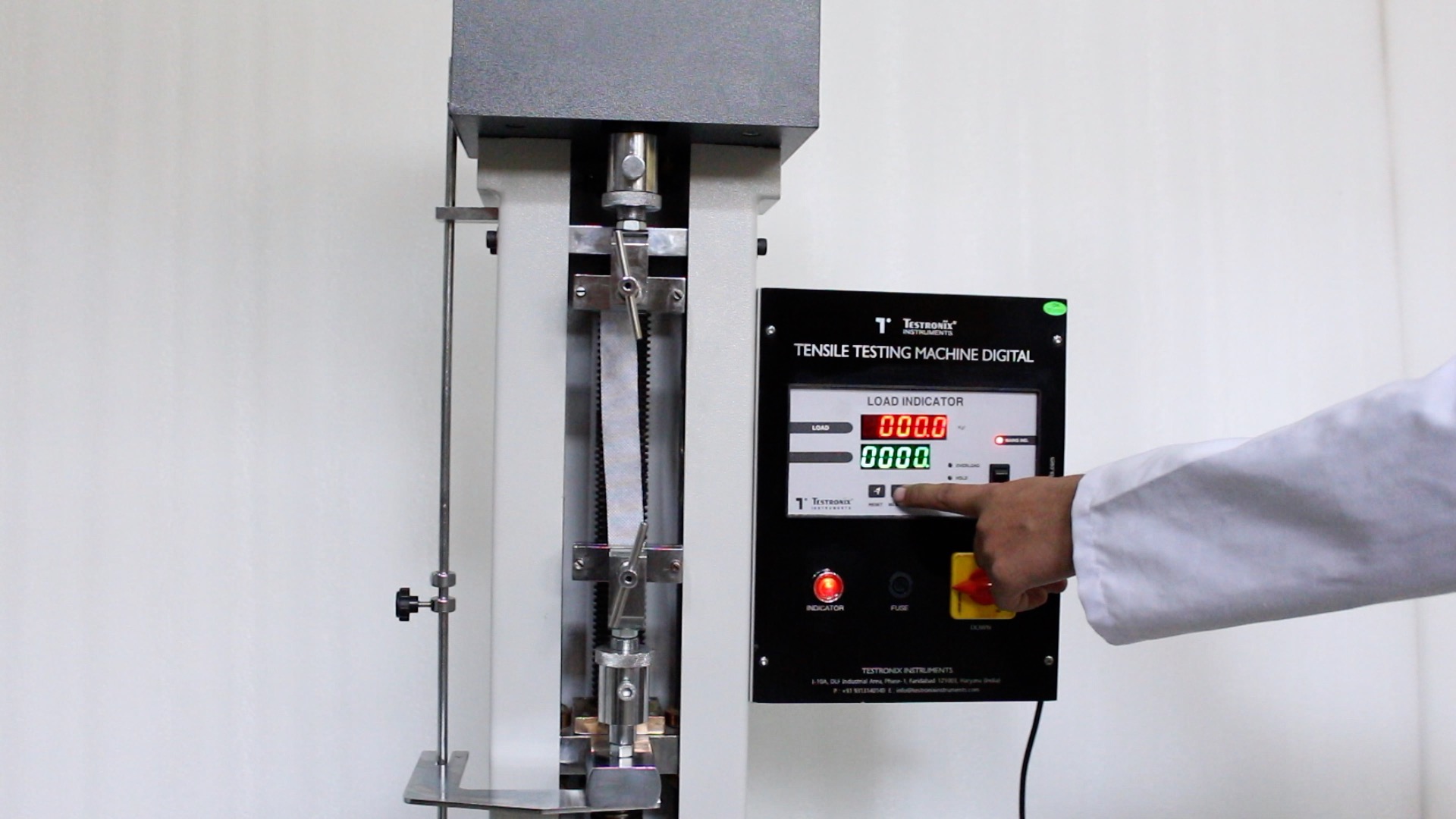 using tensile tester