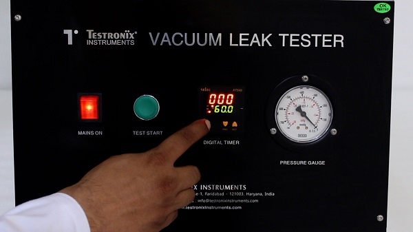vacuum leak tester for packaging