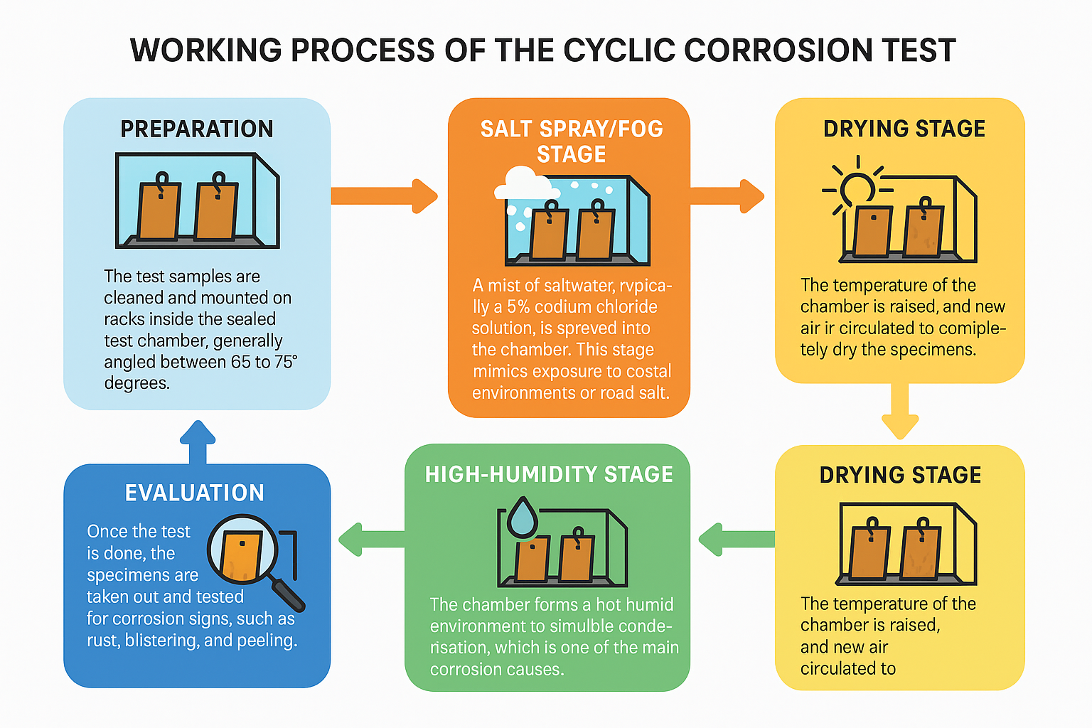 Working Process of the Cyclic Corrosion Test